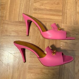 Donna Karan Senna Pink Heeled Mules